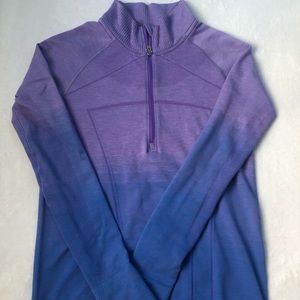 Ivivva blue & power purple The Fastest zip pullover size 12